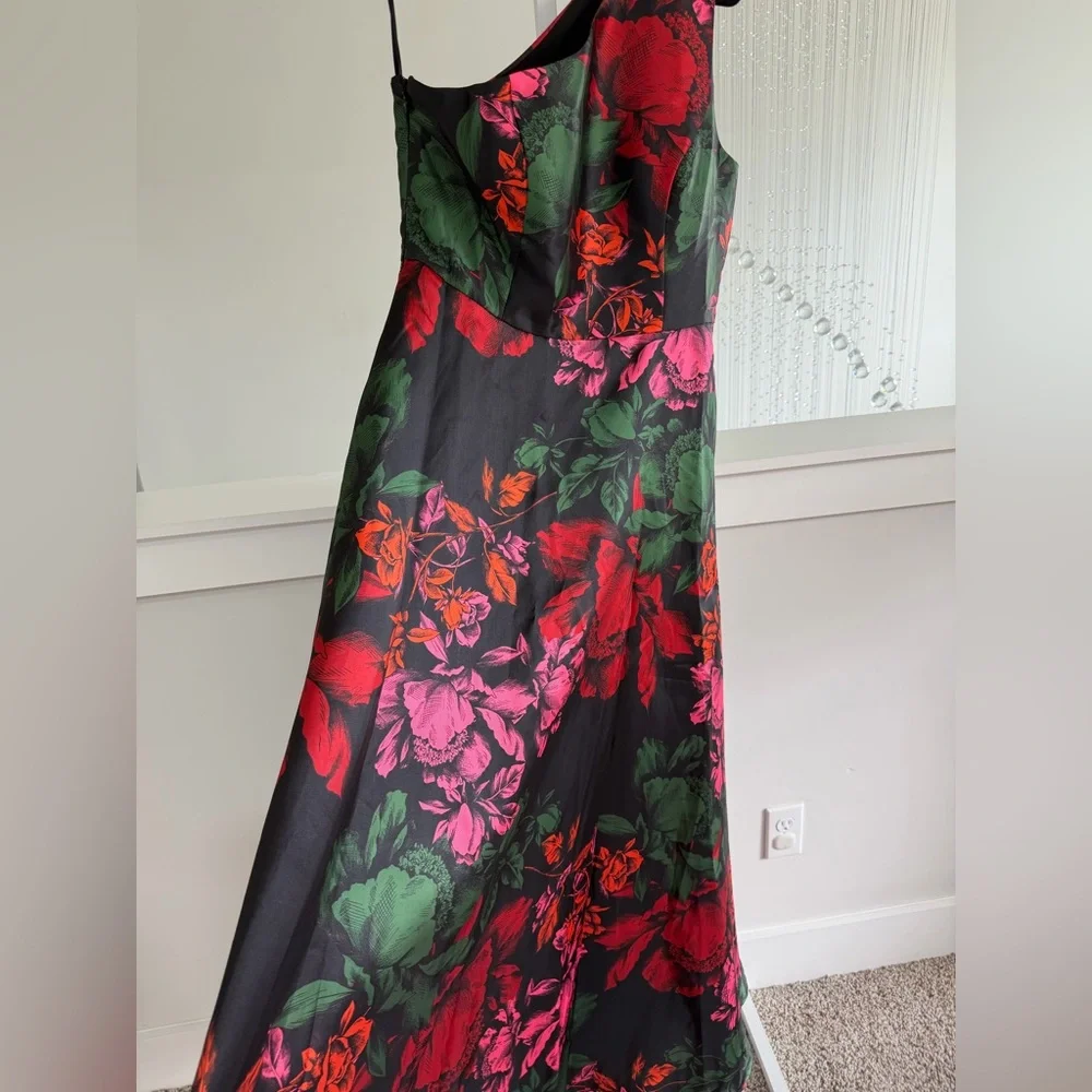 Anthropologie Hutch Elegant One-Shoulder Floral Evening Gown - Picture 5 of 8